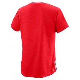 Женская футболка Wilson Team II V-Neck (Red) для большого тенниса